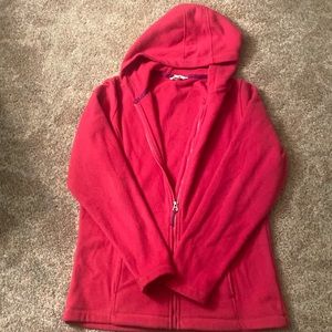 Lands End fleece zip up hoodie
